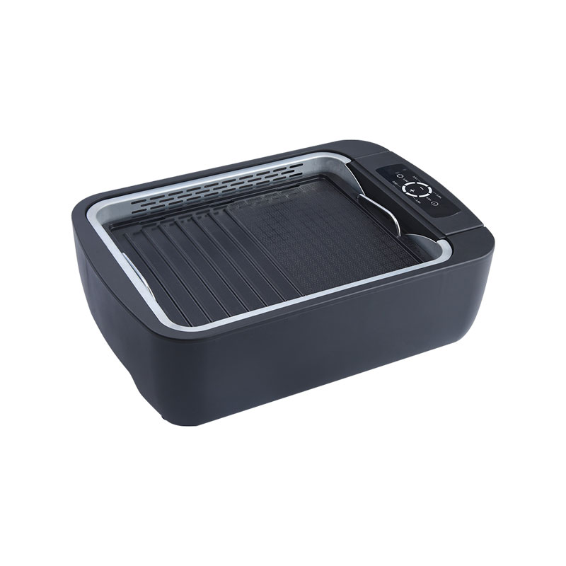 Small Size Indoor Electric Smokeless BBQ Grill Pan With Temp Control